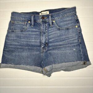 MADEWELL High-Rise Denim Shorts Women's Size 27 Medium Wash